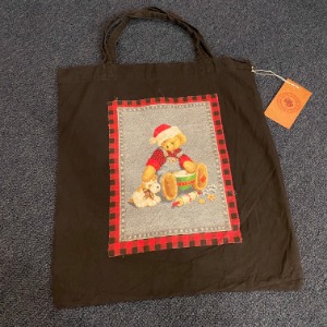 Vintage Christmas Teddy bear Eco bag